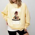 Read Books Drink Coffee Pet Dogs Fight Evil Bookworm Dog Comfort Colors Sweatshirt Blue Spruce