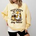 Read Books Be Kind Stay Weird Bookish Silly Goose Reading Comfort Colors Sweatshirt Blue Spruce Read Books Be Kind Stay Weird Bookish Silly Goose Reading Comfort Colors Sweatshirt Blue Spruce