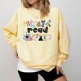 Read Children's Books Teacher Comfort Colors Sweatshirt Blue Spruce
