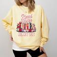 Read Your Heart Out Book Lover Reading Enthusiasts Floral Comfort Colors Sweatshirt Blue Spruce