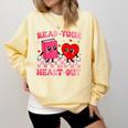 Read Your Heart Out Cute Reading Book Lover Comfort Colors Sweatshirt Blue Spruce
