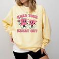 Read You Heart Out Reading Teacher Valentines Day Book Lover Comfort Colors Sweatshirt Blue Spruce Read You Heart Out Reading Teacher Valentines Day Book Lover Comfort Colors Sweatshirt Blue Spruce