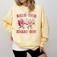 Read Your Heart Out Teacher Valentine Book Comfort Colors Sweatshirt Blue Spruce Read Your Heart Out Teacher Valentine Book Comfort Colors Sweatshirt Blue Spruce