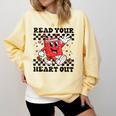 Read Your Heart Out Teacher Valentines Book Lover Comfort Colors Sweatshirt Blue Spruce Read Your Heart Out Teacher Valentines Book Lover Comfort Colors Sweatshirt Blue Spruce