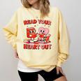 Read Your Heart Out Valentine Reading Book Girl Kid Teacher Comfort Colors Sweatshirt Blue Spruce Read Your Heart Out Valentine Reading Book Girl Kid Teacher Comfort Colors Sweatshirt Blue Spruce