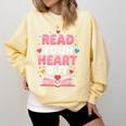 Read Your Heart Out Valentine Reading Book For Kid Teacher Comfort Colors Sweatshirt Blue Spruce Read Your Heart Out Valentine Reading Book For Kid Teacher Comfort Colors Sweatshirt Blue Spruce