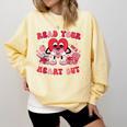 Read Your Heart Out Valentines Day Teachers Book Lovers Comfort Colors Sweatshirt Blue Spruce