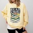 Read S'More Books Marshmallow Reading Smores Comfort Colors Sweatshirt Blue Spruce
