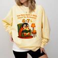 Reading 6 7 Six Seven Meme English Teacher Book Lover Comfort Colors Sweatshirt Blue Spruce
