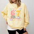 Reading 67 Teacher Six Seven Reading 6 7 Book Lover Comfort Colors Sweatshirt Blue Spruce