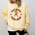 Reading Book Lover Boxer Boxing Lover Read Books Throw Hooks Comfort Colors Sweatshirt Blue Spruce