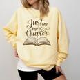 Reading Book Lover Club Librarian Just One More Chapter Comfort Colors Sweatshirt Blue Spruce