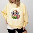 Reading Book Lovers Glasses Cartoon Worm Books Cute Bookworm Comfort Colors Sweatshirt Blue Spruce