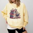 Reading A Book Per Day Keeps Reality Away Skeleton Books Comfort Colors Sweatshirt Blue Spruce Reading A Book Per Day Keeps Reality Away Skeleton Books Comfort Colors Sweatshirt Blue Spruce