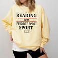 Reading Is My Favorite Sport Book Lover Saying Quote Comfort Colors Sweatshirt Blue Spruce Reading Is My Favorite Sport Book Lover Saying Quote Comfort Colors Sweatshirt Blue Spruce