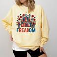 Reading Freadom Freedom Book Lover 4th Of July Men Women Comfort Colors Sweatshirt Blue Spruce Reading Freadom Freedom Book Lover 4th Of July Men Women Comfort Colors Sweatshirt Blue Spruce