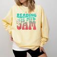 Reading Is My Jam Book Lover Bookworm Teacher Library Reader Comfort Colors Sweatshirt Blue Spruce Reading Is My Jam Book Lover Bookworm Teacher Library Reader Comfort Colors Sweatshirt Blue Spruce