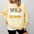 Reading Lover Apparel Wild About Reading Reading Books Comfort Colors Sweatshirt Blue Spruce