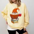 Reading Lover Book Graphic Gnome Comfort Colors Sweatshirt Blue Spruce Reading Lover Book Graphic Gnome Comfort Colors Sweatshirt Blue Spruce