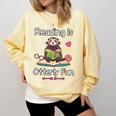 Reading Is Otterly Fun Sea Otter Book Loving Librarian Comfort Colors Sweatshirt Blue Spruce Reading Is Otterly Fun Sea Otter Book Loving Librarian Comfort Colors Sweatshirt Blue Spruce