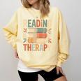 Reading Is My Therapy Book Lover Comfort Colors Sweatshirt Blue Spruce Reading Is My Therapy Book Lover Comfort Colors Sweatshirt Blue Spruce