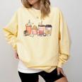 Reading Tea Coffee And Books Comfort Colors Sweatshirt Blue Spruce