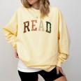 Reading Tee Read Books Teacher Librarian Book Lover Bookworm Comfort Colors Sweatshirt Blue Spruce