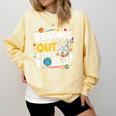 Reading Is Out Of This World Space Book Lover Kids Comfort Colors Sweatshirt Blue Spruce