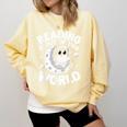 Reading Is Out Of This World Space Books Lover Comfort Colors Sweatshirt Blue Spruce