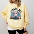 Readsolotl Book Lover Reading Axolotl Kids Reader Comfort Colors Sweatshirt Blue Spruce Readsolotl Book Lover Reading Axolotl Kids Reader Comfort Colors Sweatshirt Blue Spruce