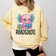 Readsolotl Cute Axolotl Reading Book Kawaii Pink Aesthetic Comfort Colors Sweatshirt Blue Spruce Readsolotl Cute Axolotl Reading Book Kawaii Pink Aesthetic Comfort Colors Sweatshirt Blue Spruce