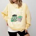 Real Zombies Read Books Zombie Comfort Colors Sweatshirt Blue Spruce