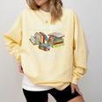 I Rescue Book Trapped In The Bookstore I'm Not A Hoarder Premium Tri-Blend Comfort Colors Sweatshirt Blue Spruce