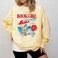 Retro Book Girl Summer For Women Beach Reading Comfort Colors Sweatshirt Blue Spruce Retro Book Girl Summer For Women Beach Reading Comfort Colors Sweatshirt Blue Spruce