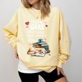 Retro Just A Girl Who Love Dogs Books And Coffee Bookworm Comfort Colors Sweatshirt Blue Spruce