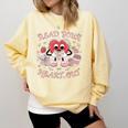 Retro Read Your Heart Out Valentine’s Day Teacher Book Lover Comfort Colors Sweatshirt Blue Spruce