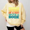 Retro Never Underestimate The Power Of a Boy With a Book Comfort Colors Sweatshirt Blue Spruce Retro Never Underestimate The Power Of a Boy With a Book Comfort Colors Sweatshirt Blue Spruce