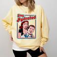 Retro Vampire Book Cover Style Stay Hydrated Halloween Comfort Colors Sweatshirt Blue Spruce Retro Vampire Book Cover Style Stay Hydrated Halloween Comfort Colors Sweatshirt Blue Spruce