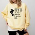 Roses Are Red Pages Are Worn Spicy Book Reading Smut Reader Comfort Colors Sweatshirt Blue Spruce
