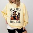 Salem Witch Book Club Bookish Retro Halloween Cat Comfort Colors Sweatshirt Blue Spruce Salem Witch Book Club Bookish Retro Halloween Cat Comfort Colors Sweatshirt Blue Spruce