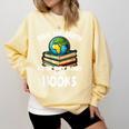 Save The Earth It’s The Only Planet With Books Comfort Colors Sweatshirt Blue Spruce