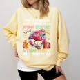School Secretary Read Books And Know Things Flowers Flamingo Comfort Colors Sweatshirt Blue Spruce