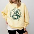 He Sees What You'Ve Been Reading Bookish Christmas Comfort Colors Sweatshirt Blue Spruce He Sees What You'Ve Been Reading Bookish Christmas Comfort Colors Sweatshirt Blue Spruce
