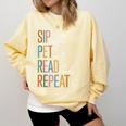 Sip Coffee Pet Cats Read Books Repeat Book Cat Lover Comfort Colors Sweatshirt Blue Spruce Sip Coffee Pet Cats Read Books Repeat Book Cat Lover Comfort Colors Sweatshirt Blue Spruce
