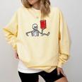 Skeleton Books Read Book Reading Librarian Across America Comfort Colors Sweatshirt Blue Spruce