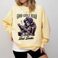 Smut Book Reading Smutty Good That Girls Read Bad Books Comfort Colors Sweatshirt Blue Spruce