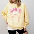 SMUT Slut Provocative Literature Book Club Book Reading Comfort Colors Sweatshirt Blue Spruce