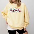 Snowman Reading Books Teacher Librarian Bookworm Christmas Comfort Colors Sweatshirt Blue Spruce