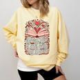 Sorry This Is a Date With My Book Valentine Comfort Colors Sweatshirt Blue Spruce