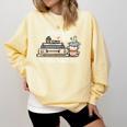 Spending Time With My Book Boyfriends Apparel Comfort Colors Sweatshirt Blue Spruce